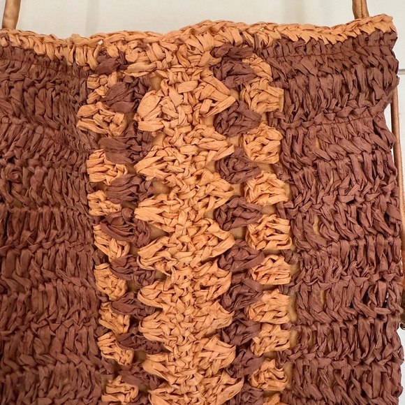NWOT FREE PEOPLE Heatwave Mini Crossbody Woven Raffia Straw Drawstring Bohemian - Picture 13 of 16